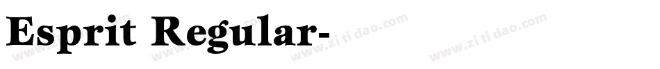 Esprit Regular字体转换